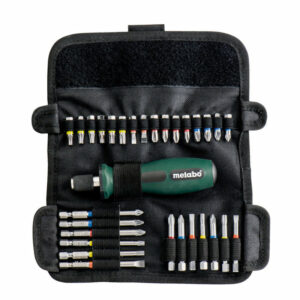 Coffret d'embouts avec tournevis METABO 626726000 - 30 pièces - Etui souple