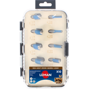 Coffret de 10 mèches à rainer droites LEMAN 428.700.10