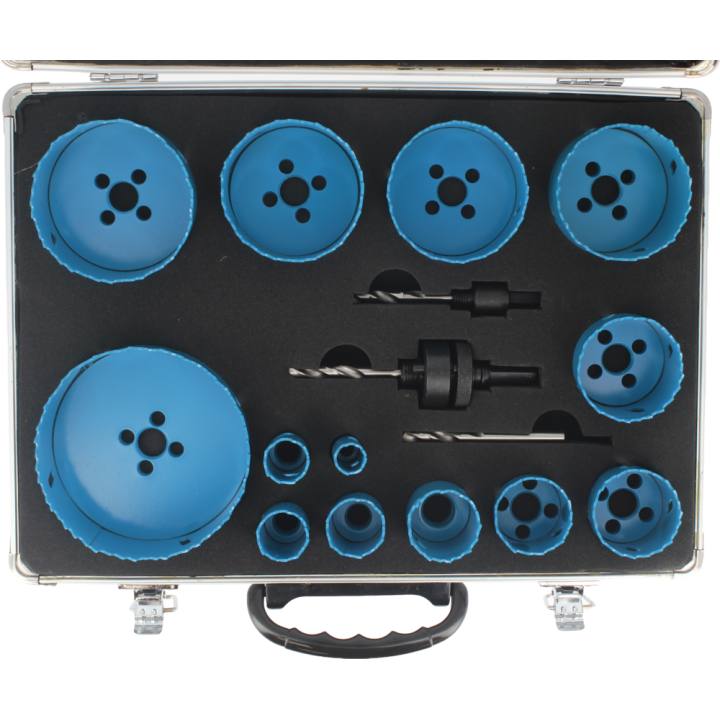 Coffret de 13 trépans HSS bi-métal LEMAN 5013 - 18 pièces