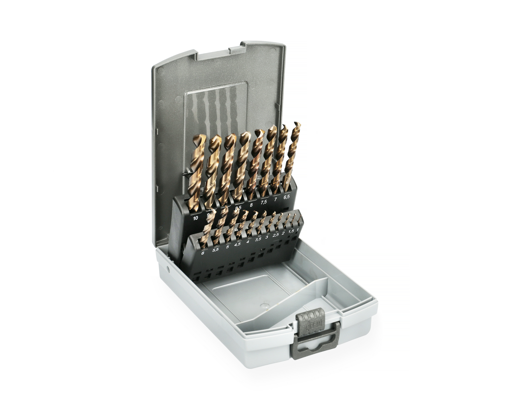 Coffret de 19 forets cobalt 5% de 1 à 10 mm HANGER 155290