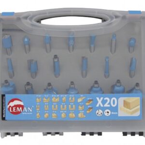 Coffret de 20 mèches de défonceuse DEF.428.20 LEMAN 428.700.20