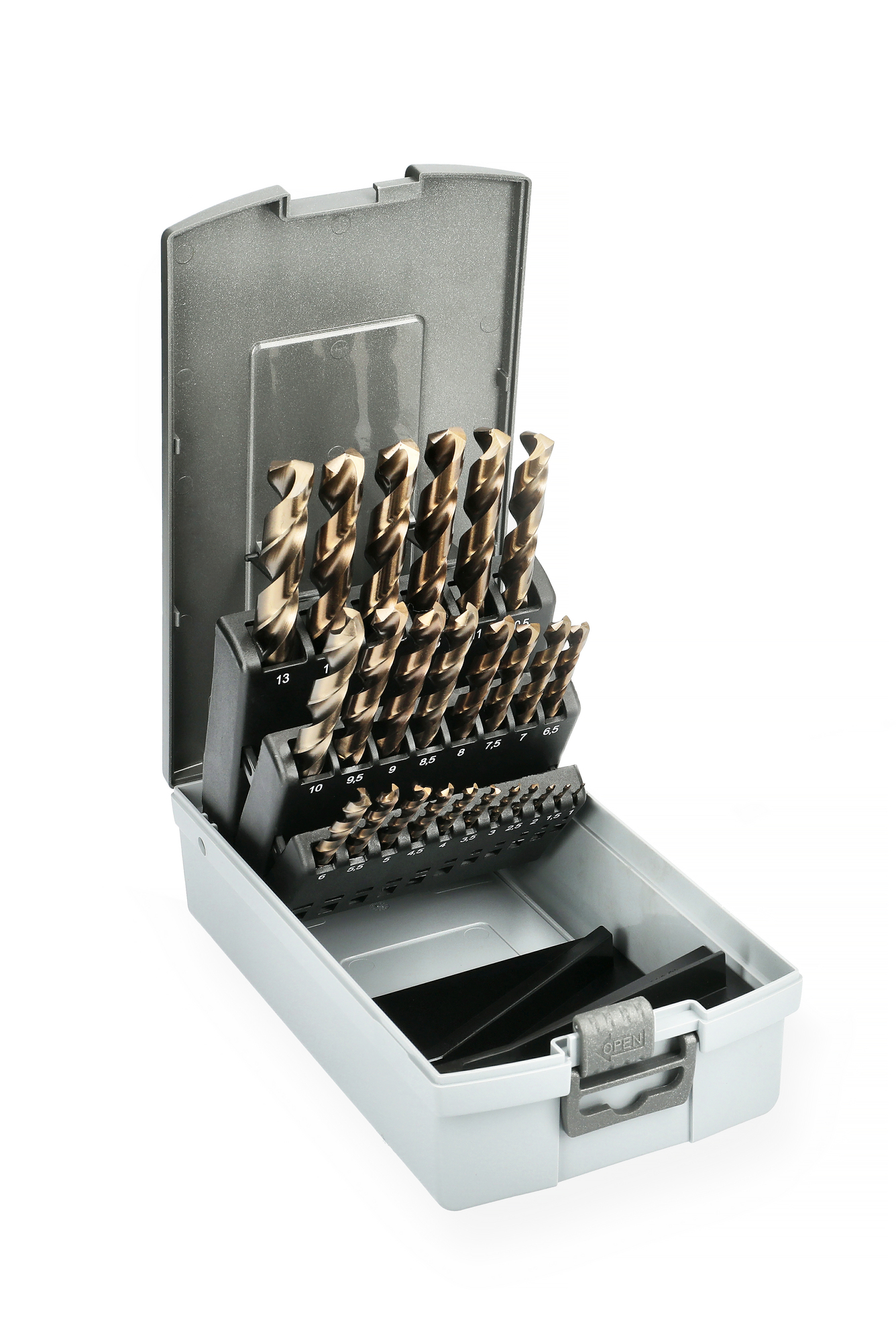 Coffret de 25 forets cobalt 5% de 1 à 13 mm HANGER 155291