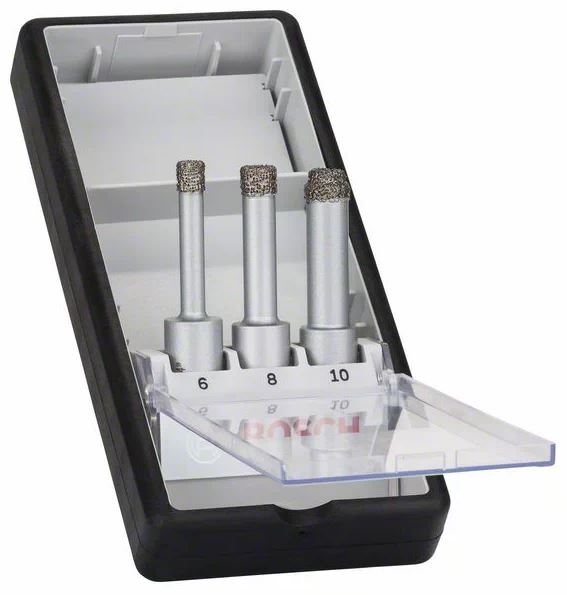 Coffret de 3 forets diamantés Easy Dry Robuste line BOSCH 2608587145