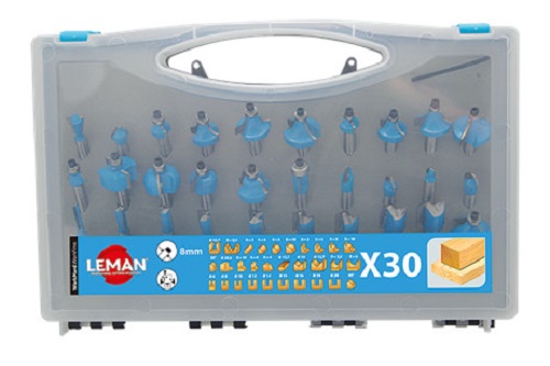 Coffret de 30 mèches de défonceuse DEF.428.30 LEMAN 428.700.30
