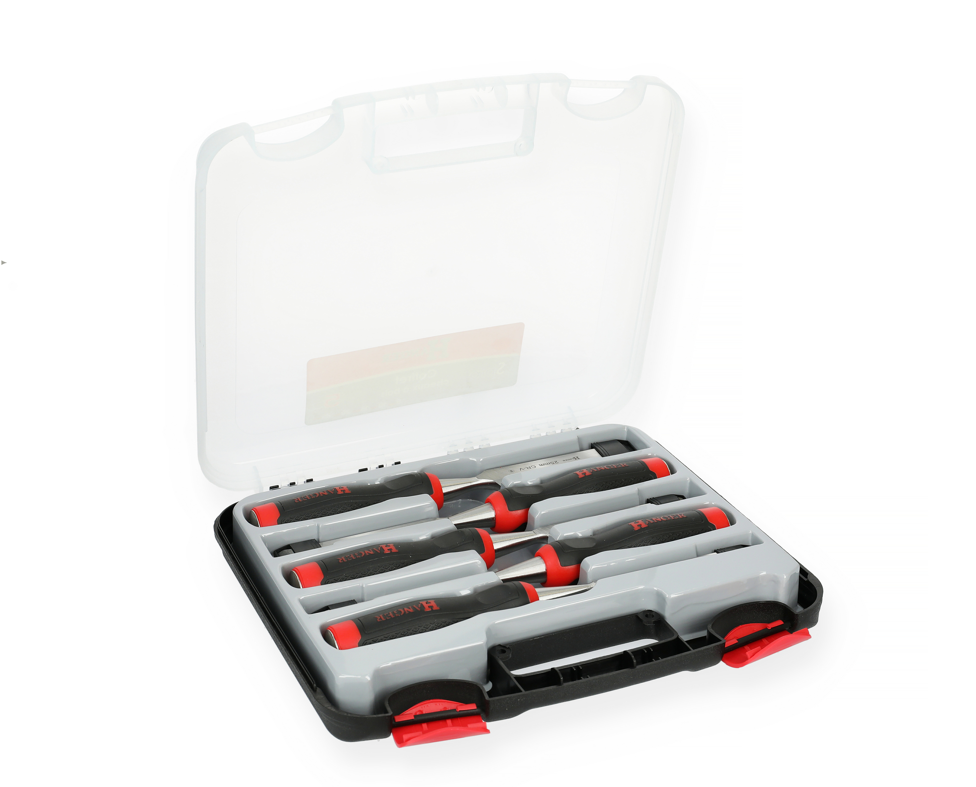 Coffret de 5 ciseaux à bois SPRO à frapper 6 - 10 - 15 - 20 - 25 mm HANGER 110491