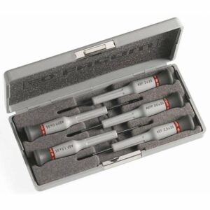 Coffret de 5 tournevis de précision Microtech FACOM AEF.J1PB (4 plats + 1 cruciforme)