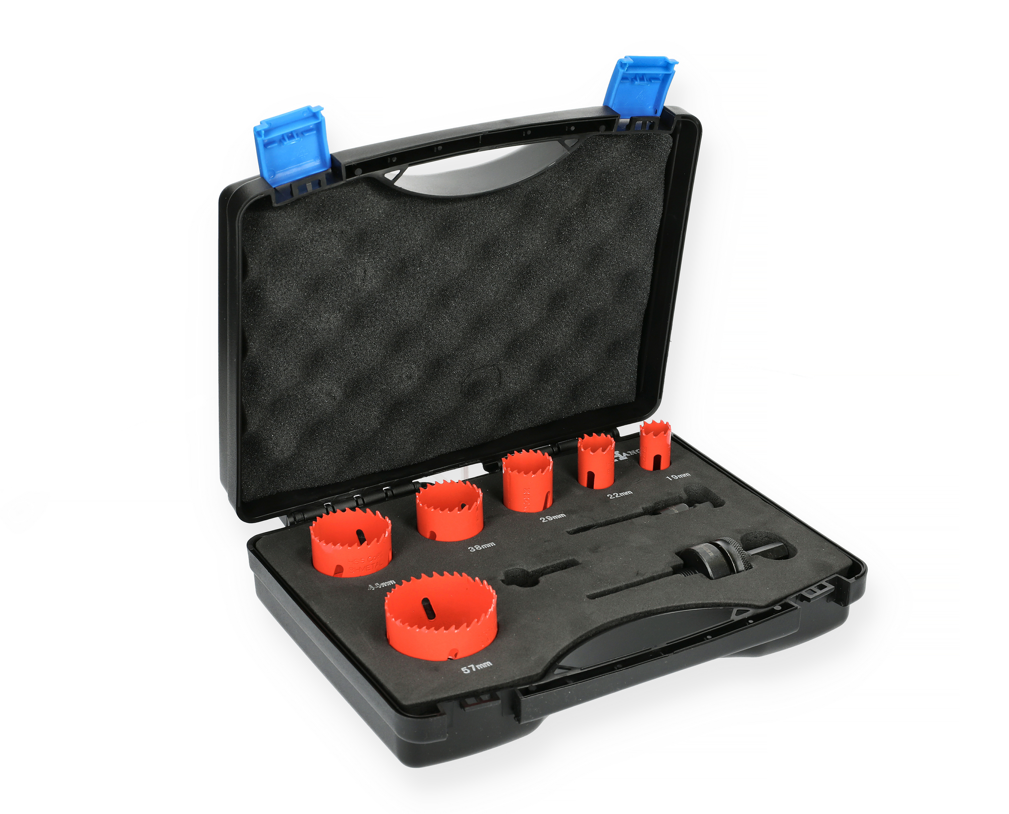 Coffret de 6 trépans HSS bi-métal spécial plombier 19 à 57 mm HANGER 150497