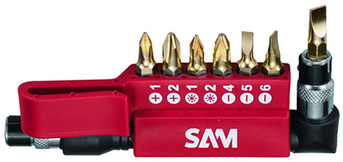 Coffret de 7 embouts de vissage avec clé 1/4'' SAM OUTILLAGE EMB-7