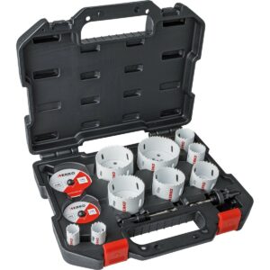 Coffret de 9 trépans et accessoire bi-métal pour électricien de 22 à 86 mm KOPRAM 42900