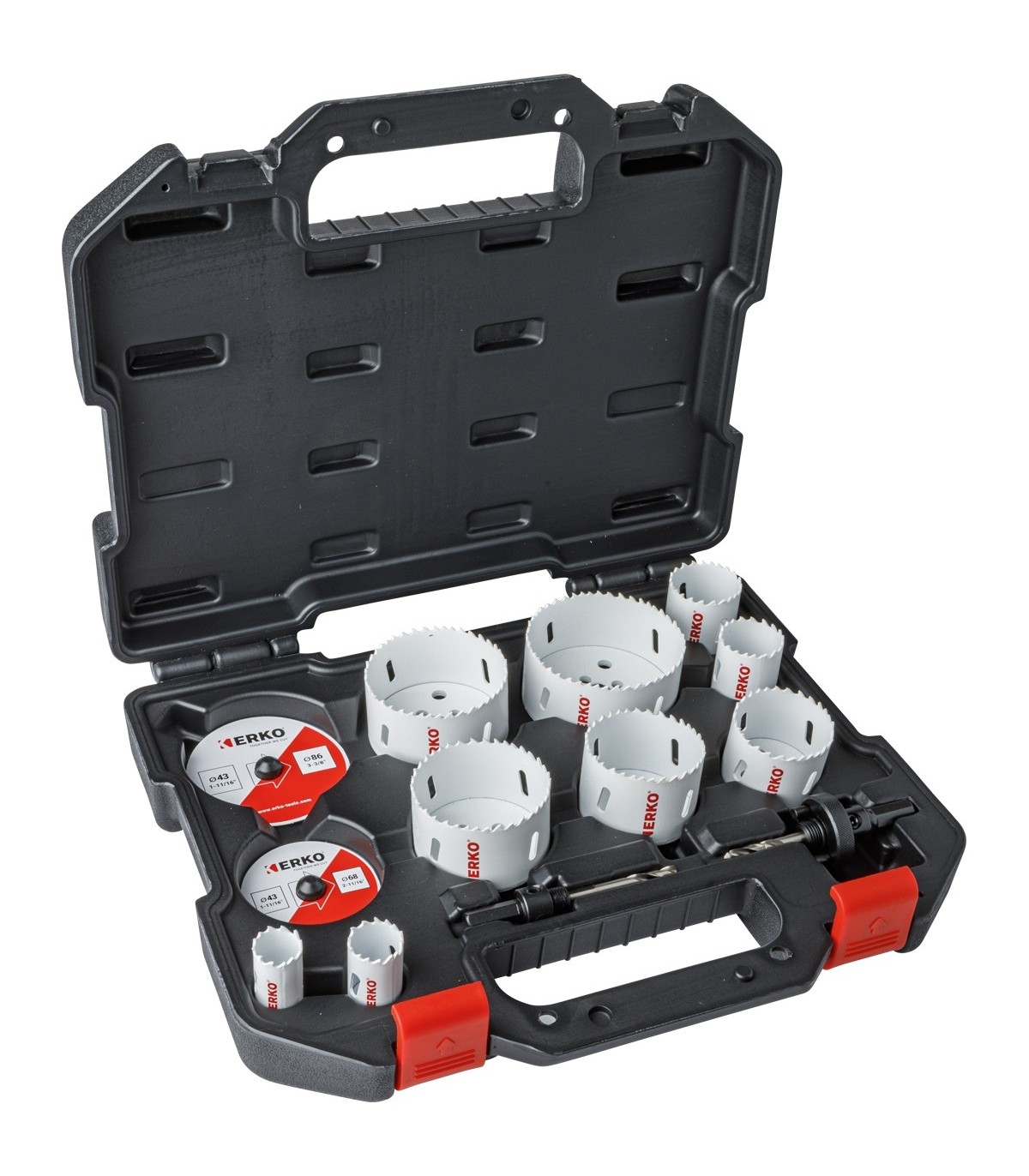 Coffret de 9 trépans et accessoire bi-métal pour électricien de 22 à 86 mm KOPRAM 42900