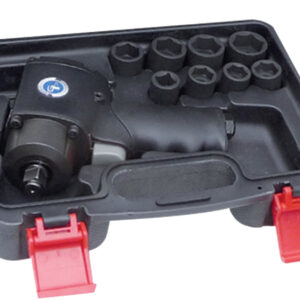 Coffret de clé à chocs pneumatique 1/2'' + douilles courtes à chocs 1/2'' GENERAL PNEUMATIC GP1313BC