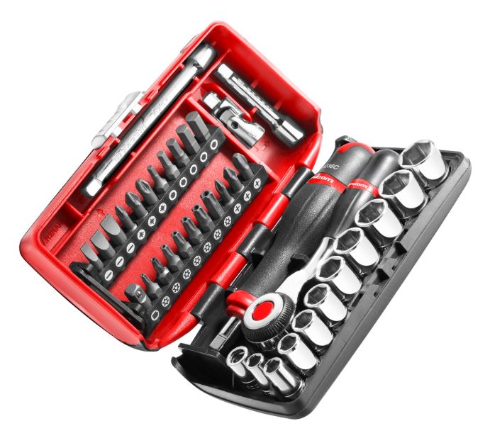 Coffret de douille 1/4'' 6 pans métriques 5,5 à 14 mm FACOM R.360NANOPB