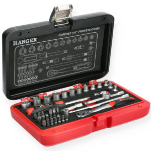 Coffret de douilles 1/4'' 40 pièces HANGER 251002