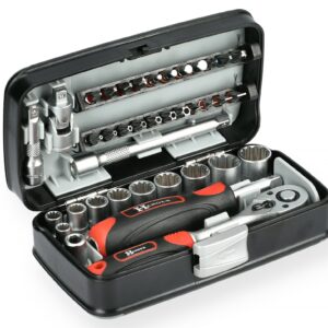 Coffret de douilles 1/4' compact 38 pièces HANGER 251005