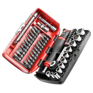 Coffret douilles 1/4'' 6 pans métriques et embouts - 38 pièces diamètre 5,5 à 14 mm FACOM R2NANOPB