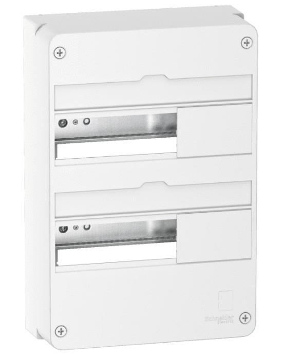 Coffret en saillie RESI9 blanc 2 rangées de 13 modules 90 A SCHNEIDER ELECTRIC R9H13402