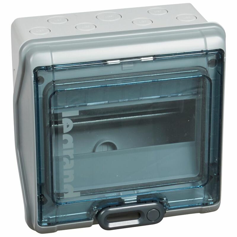 Coffret étanche PLEXO avec embouts à perforation directe prémontés gris 8 modules LEGRAND 001908