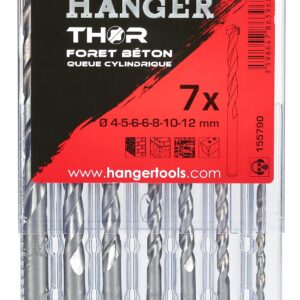 Coffret forets béton queue cylindrique THOR 7 pièces HANGER 155790
