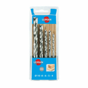 Coffret LEMAN de 5 forets hélicoidaux hss bois