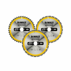 Coffret plastique de 3 lames Ø 216mm Carbure Construction DEWALT DT1962-QZ pour scie circulaire stationnaires