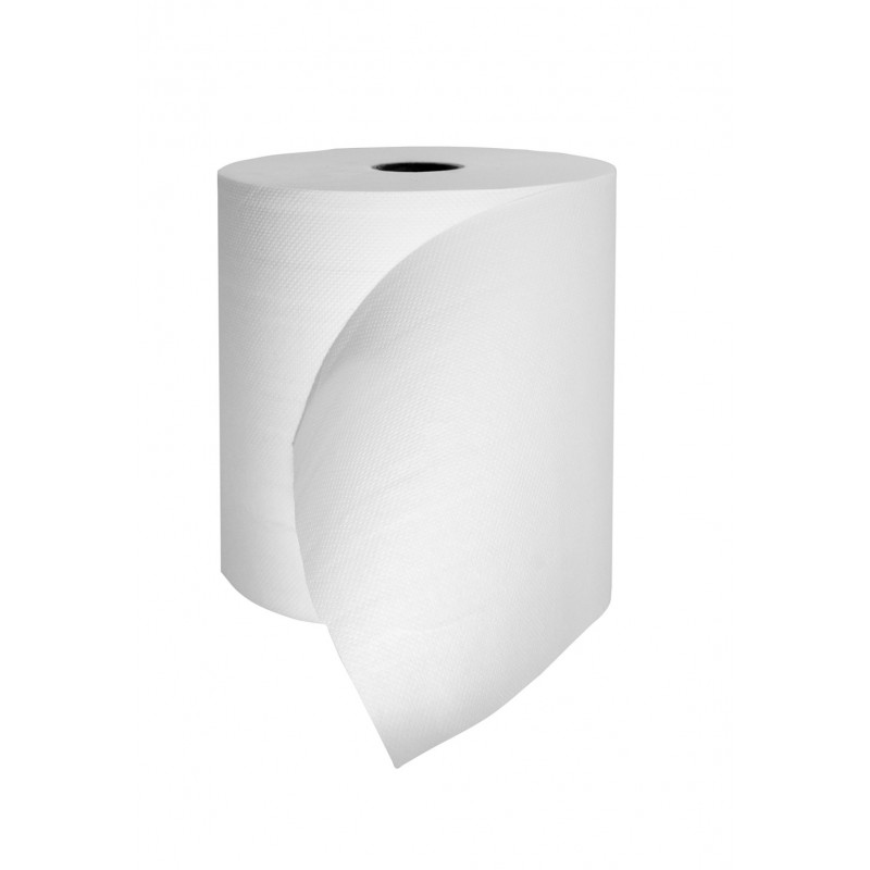 Colis de 2 bobines blanc gaufré à 2 plis 20 x 25 cm N400S.2GP02