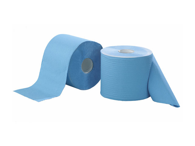 Colis de 2 bobines en ouate bleue à 3 plis 26 x 37 cm C453.29G