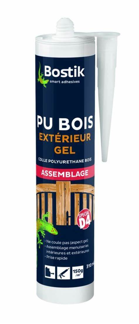 Colle PU bois extérieur gel 310 ml BOSTIK 30605513