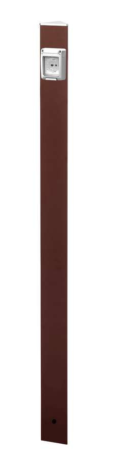 Colonne ELECTROPOINT Bronze métallique - 120 cm - Aluminim - Prise unique - IP 55