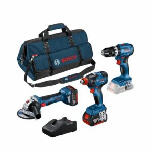 Combo kit 3 machines 18 V (GWS7/GSB45/GDX200) + 2 batteries 5 Ah + sac BOSCH 0615990N31