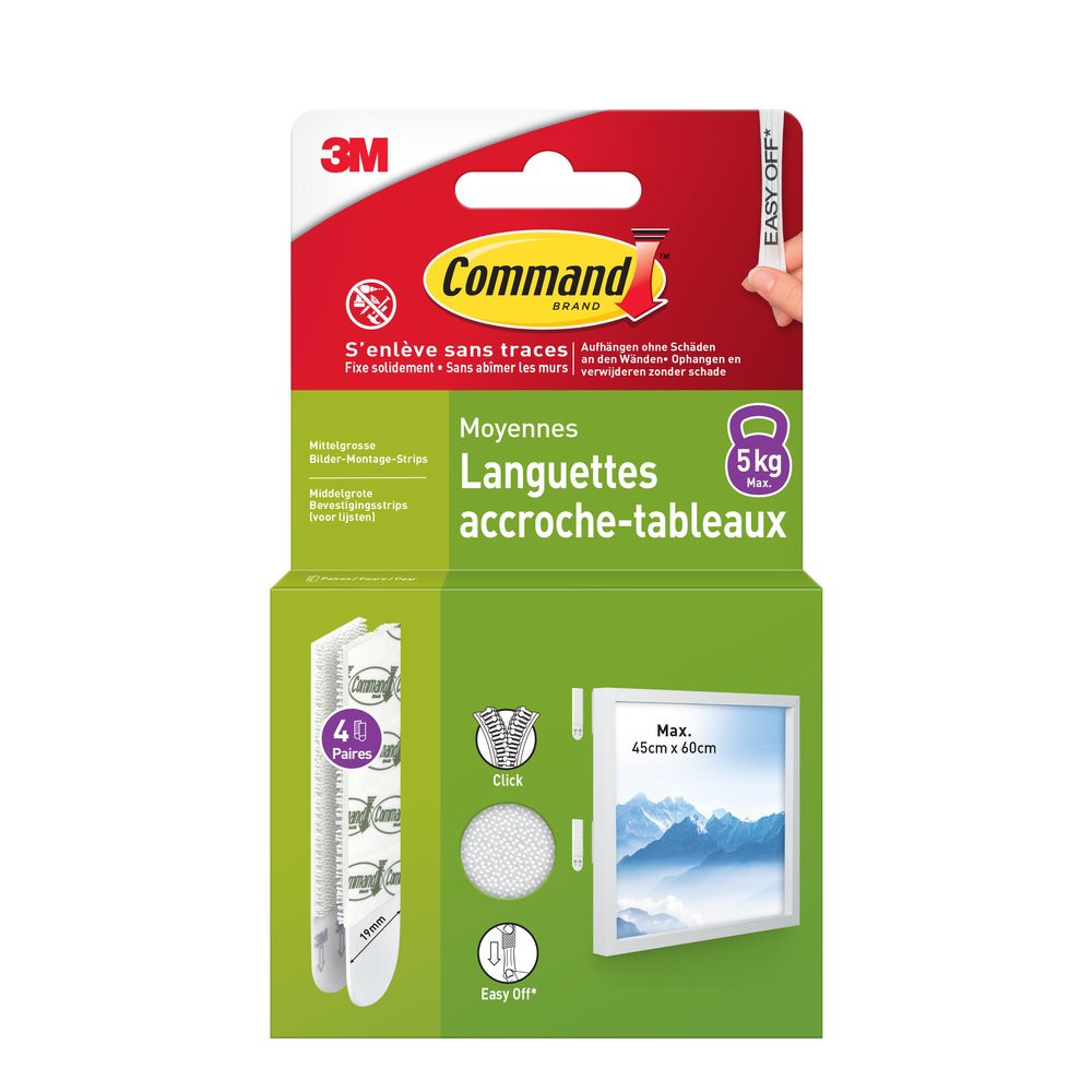 Bande scratch adhesif cadre moyen modele lot de 8