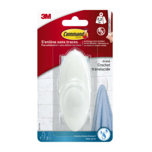 Crochet résistant à l'eau Résistant à l'eau, COMMAND, blanc 2.2 kg