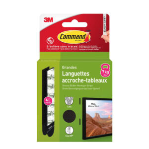 Languette de fixation pour tableau grand modele noir lot de 8
