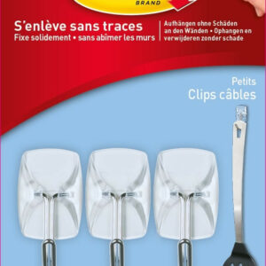 Lot de 3 crochets adhésif Pointe métal, COMMAND, transparent 0.225 kg