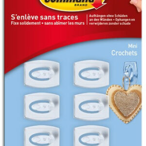 Lot de 6 crochets adhésif Mini, COMMAND, transparent 0.225 kg