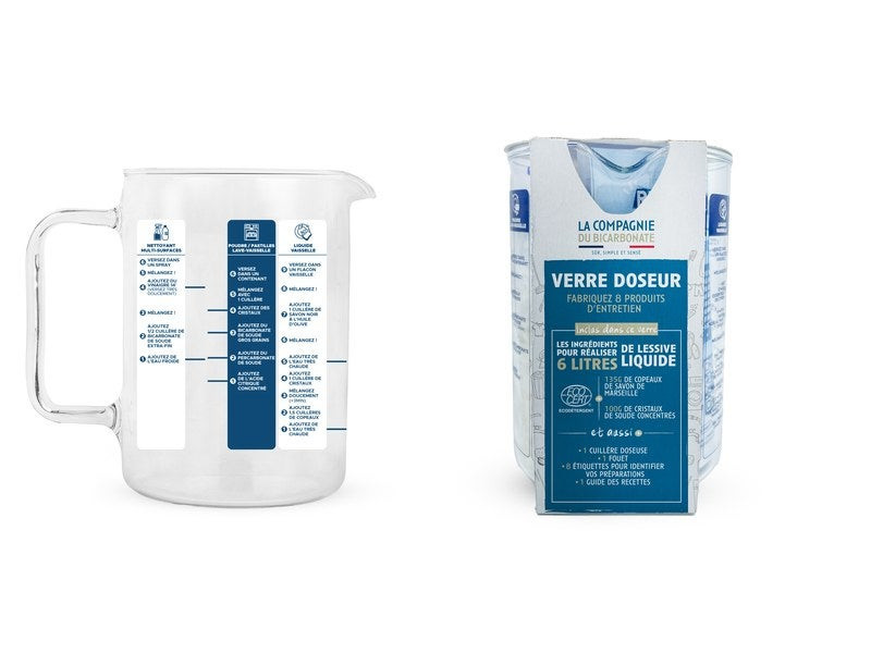 Verre doseur kit 6l lessive à faire soi-même COMPAGNIE DU BICARBONATE écodétergent