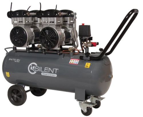 Compresseur monobloc 2200 W Silent 24/80 SH 24 m3/h 70 l LACME 461960