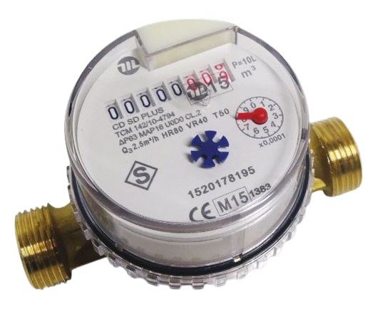 Compteur divisionnaire double interrupteur eau froide Somatherm - 1450-02