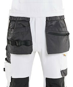 Cotte à bretelles peintre Stretch 4D blanc/gris foncé T50C BLÅKLÄDER 262516421098D108