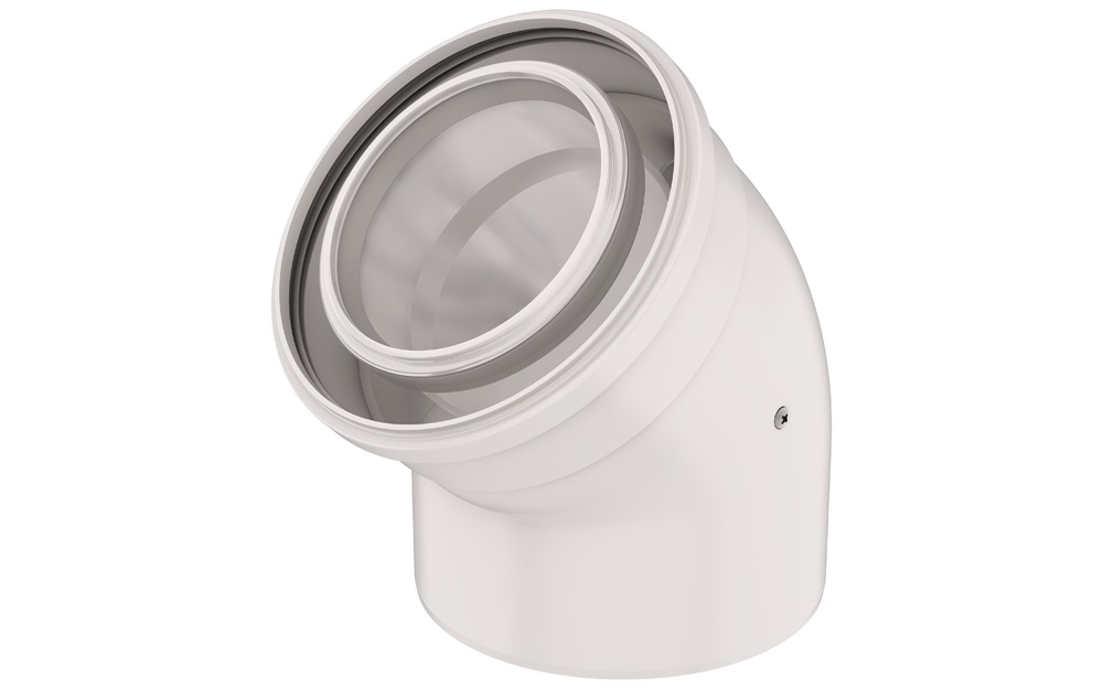 Coude 45° ROLUX condensation D110/160 PPTL/alu UBBINK 330170
