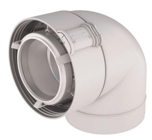 Coude 90° Rolux condensation 80/125 PPTL/PVC UBBINK 229520