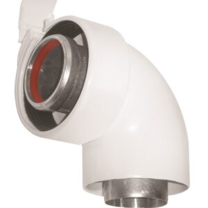 Coude 90° Rolux vent 60/100 Alu/PVC UBBINK 227233