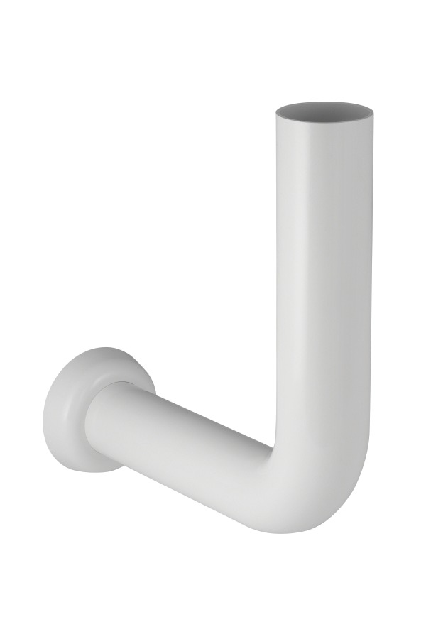 Coude de chasse 90° haute position avec rosace 20x20 cm blanc GEBERIT 118.008.11.1