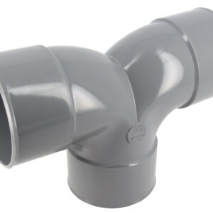 Coude double parallèle D 63 mm femelle-femelle à 87°30 en PVC NICOLL OL88