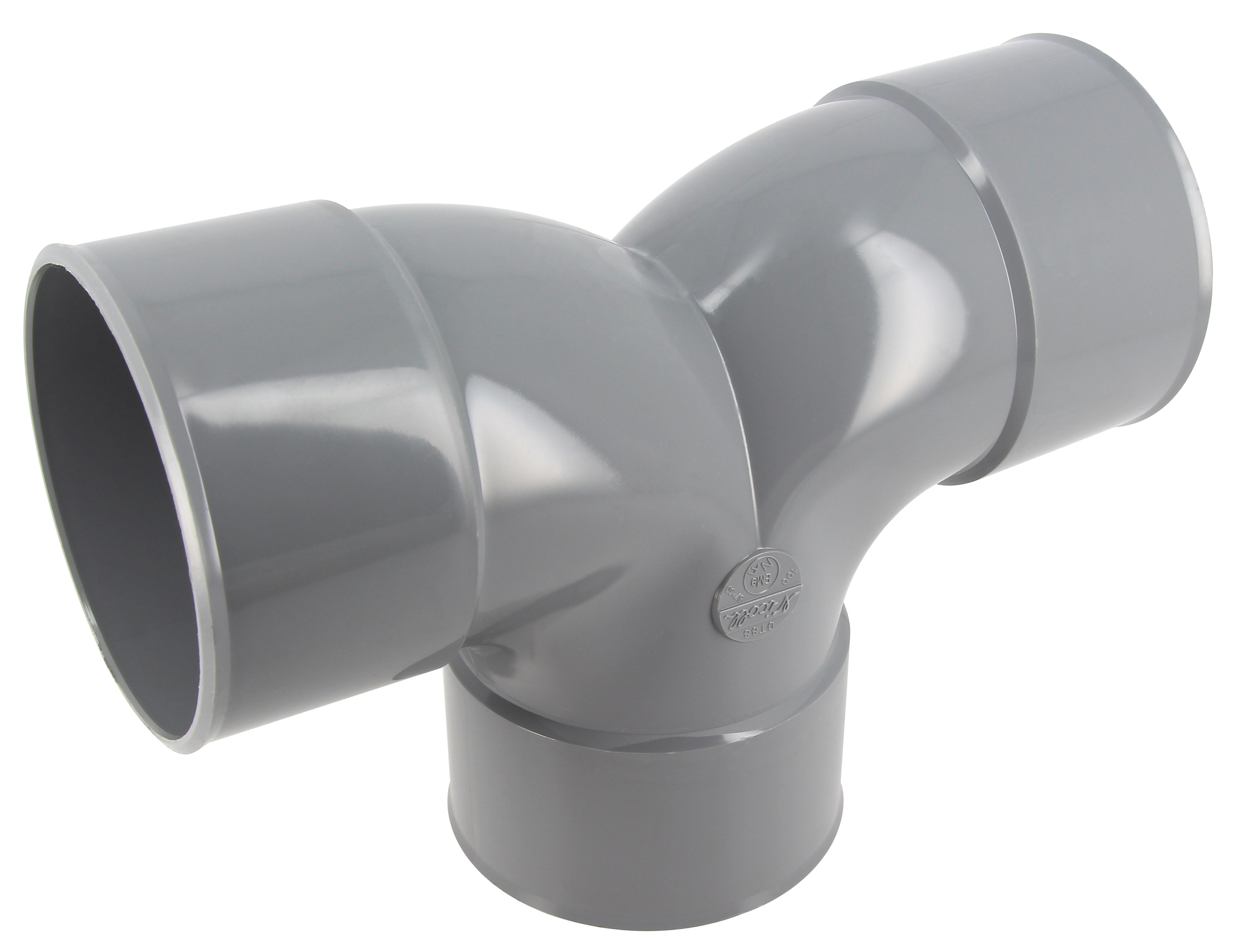 Coude double parallèle D 63 mm femelle-femelle à 87°30 en PVC NICOLL OL88