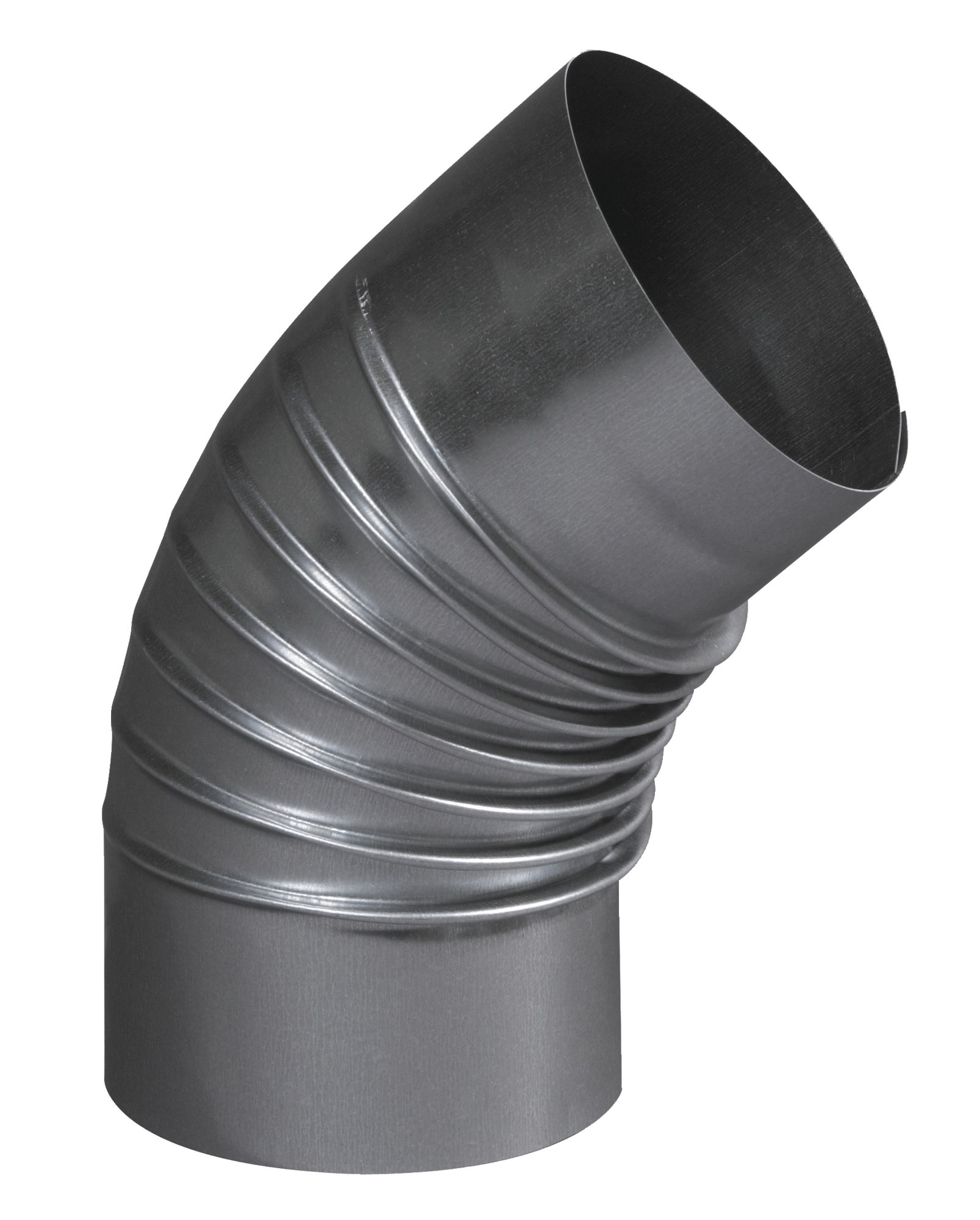 Coude plissé à 45° aluminié 167 mm TEN 374167