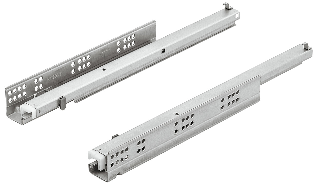 Coulisse tiroir simple longueur 700mm blanc 30kg - HAFEL - 423.03.870