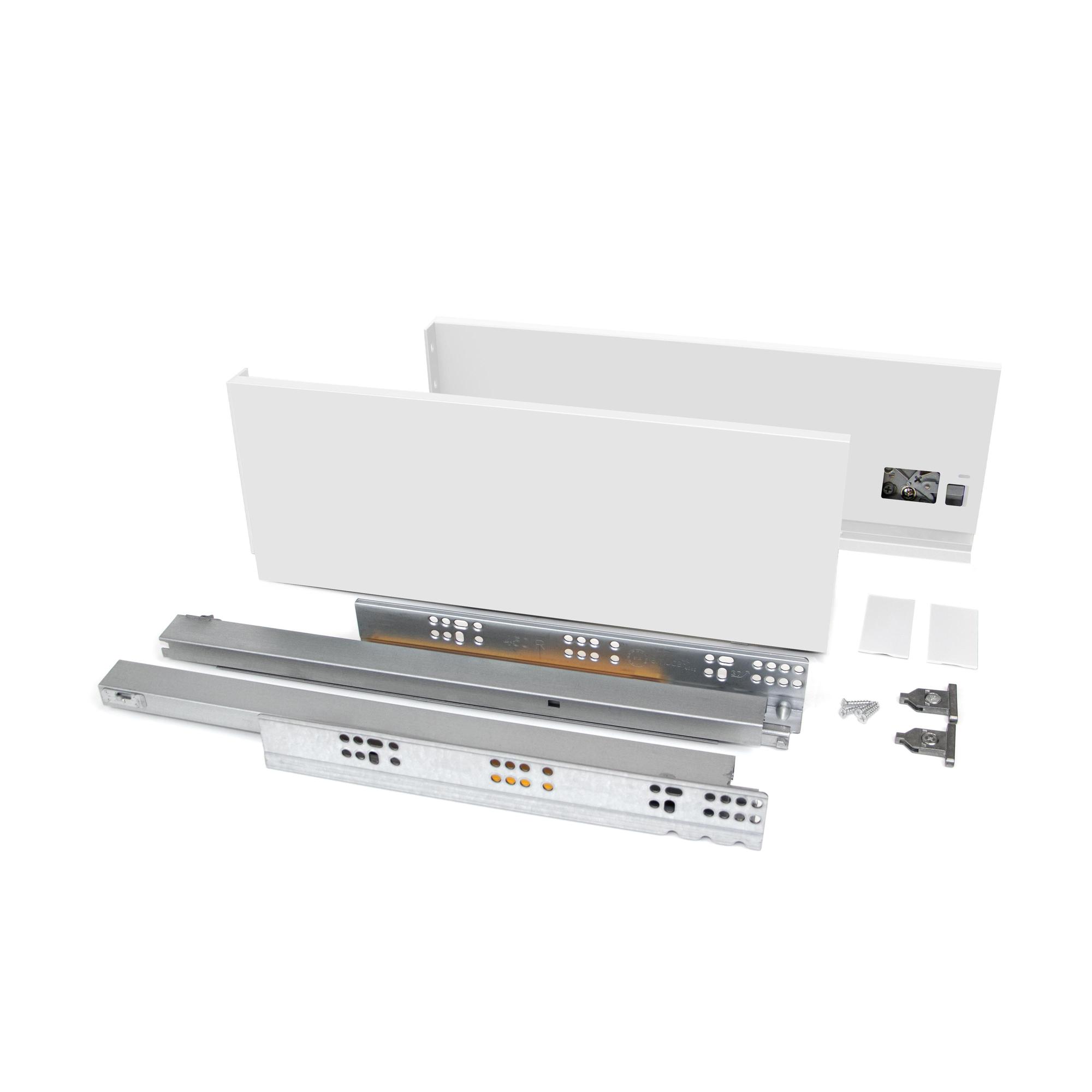 Coulisses sortie totale VERTEX hauteur 178 mm longueur 500mm 40 kg blanc EMUCA 3171912