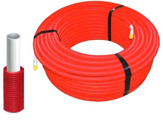 Couronne tube multicouche MULTILAYER PIPE gaine rouge 100 m 16x2 COMISA 87.80.210