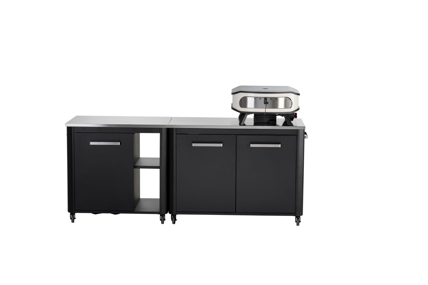 Cuisine extérieure modulable 210 cm - plan de travail inox - modules 120 cm et 90 cm
