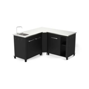 Cuisine extérieure modulable avec évier 90 cm et angle - module 90 cm - plan inox